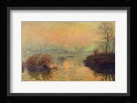 Sun Setting over the Seine at Lavacourt. Winter Effect, 1880 Fine Art Print