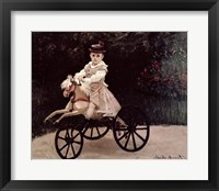Jean Monet on his Hobby Horse, 1872 Framed Print