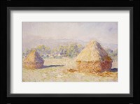 Haystacks, Morning Effect Fine Art Print