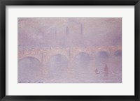 Waterloo Bridge, Hazy Sunshine Framed Print