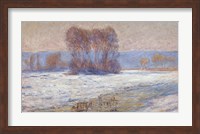 The Seine at Bennecourt, Winter Fine Art Print