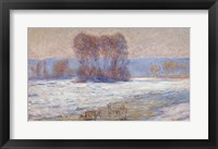 The Seine at Bennecourt, Winter Fine Art Print