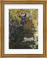 Camille and Jean in the Garden at Argenteuil Fine Art Print