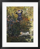 Camille and Jean in the Garden at Argenteuil Fine Art Print