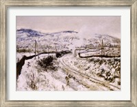 Train in the Snow at Argenteuil Fine Art Print
