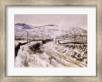 Train in the Snow at Argenteuil Fine Art Print