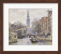Canal a Amsterdam, 1874 Fine Art Print