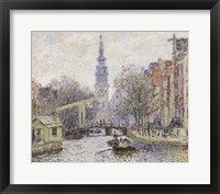 Canal a Amsterdam, 1874 Framed Print