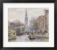 Canal a Amsterdam, 1874 Framed Print
