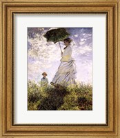 Woman with a Parasol - Madame Monet and Her Son Fine Art Print