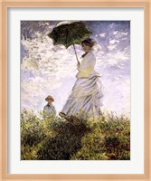 Woman with a Parasol - Madame Monet and Her Son Fine Art Print