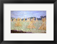 Haystacks, The young Ladies of Giverny, Sun Effec Fine Art Print