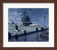 The Jetty at Le Havre, Bad Weather, 1870 Fine Art Print