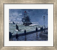 The Jetty at Le Havre, Bad Weather, 1870 Fine Art Print