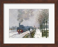 Train in the Snow or The Locomotive, 1875 Fine Art Print