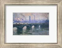 Waterloo Bridge, Cloudy Day, 1900 Fine Art Print