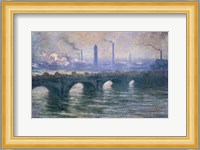 Waterloo Bridge, Cloudy Day, 1900 Fine Art Print