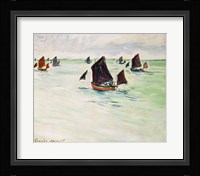 Fishing Boats on the Large de Pourville, 1882 Fine Art Print