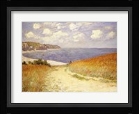 Path in the Wheat at Pourville, 1882 Framed Print