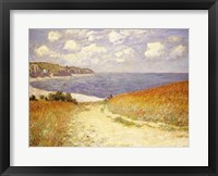 Path in the Wheat at Pourville, 1882 Framed Print