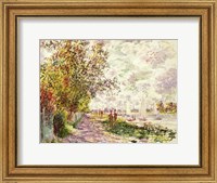 The Riverbank at Gennevilliers, c.1875 Fine Art Print