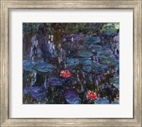 Waterlilies with Reflections of a Willow Tree, 1916-19 Fine Art Print