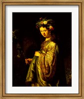 Saskia as Flora, 1634 Fine Art Print