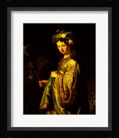 Saskia as Flora, 1634 Fine Art Print