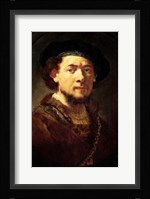 Portrait of a Man with a Gold Chain or, Self Portrait with Beard Fine Art Print