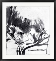 Sick woman in a bed Fine Art Print