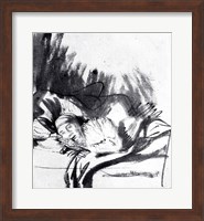 Sick woman in a bed Fine Art Print