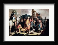 David Offering the Head of Goliath to King Saul Fine Art Print