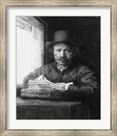 Self portrait while drawing, 1648 Fine Art Print