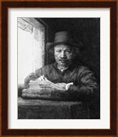 Self portrait while drawing, 1648 Fine Art Print