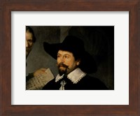The Anatomy Lesson of Dr. Nicolaes Tulp, 1632 (man in hat detail) Fine Art Print