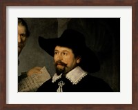 The Anatomy Lesson of Dr. Nicolaes Tulp, 1632 (man in hat detail) Fine Art Print