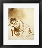 A Young Woman Sleeping Fine Art Print