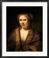 Portrait of Hendrikje Stoffels Fine Art Print