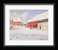 Norway, Red Houses at Bjornegaard, 1895 Fine Art Print
