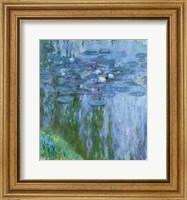 Waterlilies (blue & green vertical) Fine Art Print