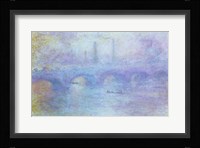 Waterloo Bridge, Effect of Fog, 1903 Framed Print