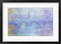 Waterloo Bridge, Effect of Fog, 1903 Framed Print