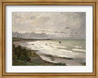 The Beach at Sainte Adresse, 1867 Fine Art Print