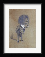 Caricature of Jules Husson 'Champfleury' Framed Print