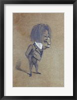 Caricature of Jules Husson 'Champfleury' Framed Print