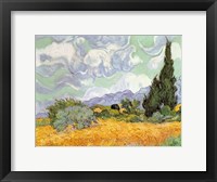 Wheatfield with Cypresses, 1889 Fine Art Print