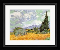Wheatfield with Cypresses, 1889 Fine Art Print