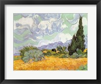 Wheatfield with Cypresses, 1889 Fine Art Print