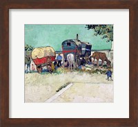 The Caravans, Gypsy Encampment near Arles Fine Art Print