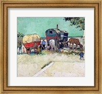 The Caravans, Gypsy Encampment near Arles Fine Art Print